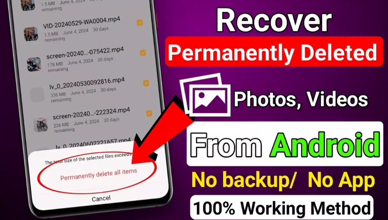 How To Recover Permanently Deleted Photos & Videos From Android | Recover Deleted Files On Android