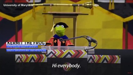 Kermit the Frog gives advice to US grads