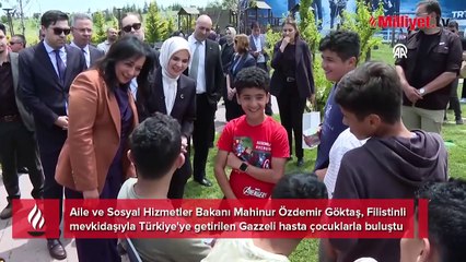Bakan Göktaş Filistinli mevkidaşıyla görüştü! Gazzeli hasta çocukları ziyaret etti