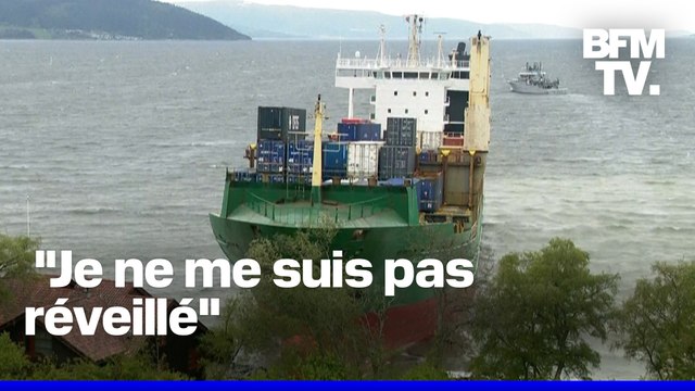 Un cargo de 135 mètres s'est échoué dans le jardin d'un Norvégien sans le réveiller