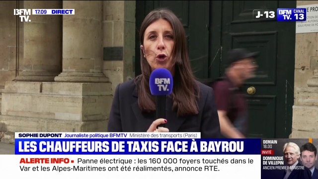 Colère des taxis: la réunion a commencé entre les chauffeurs de taxis, François Bayrou et le ministre des Transports