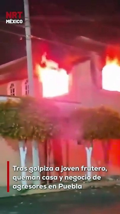 ¡La comunidad de Tehuacán dijo basta! Luego de que Ismael fuera brutalmente golp3ado, la furia ciudadana encendió las calles: casa, auto y negocio de los agresores terminaron en llamas. 😡🔥