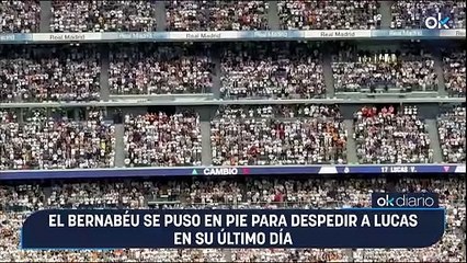 El Bernabéu se puso en pie para despedir a Lucas en su último día
