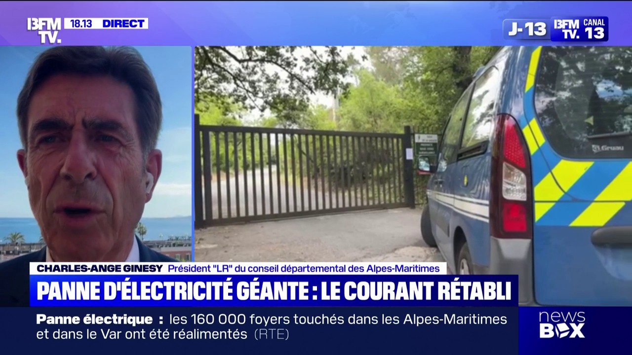 Panne de courant à Cannes: "Cet acte criminel aurait pu avoir des conséquences graves", explique Charles-Ange Ginesy, président (LR) du conseil départemental des Alpes-Maritimes
