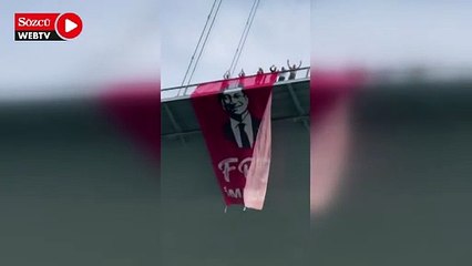 CHP Milletvekilleri, Boğaziçi Köprüsü’ne “İmamoğlu’na Özgürlük” pankartı astı.
