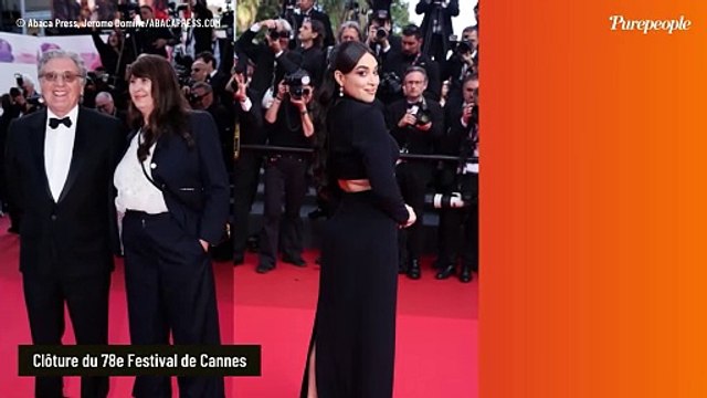 Clôture du Festival de Cannes : Daniel Auteuil avec sa femme Aurore (qui a 27 ans de moins) très décontractée, Camélia Jordana glamour