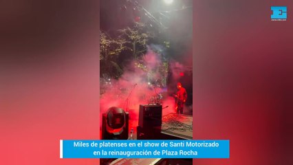 Miles de platenses en el show de Santi Motorizado en la nueva Plaza Rocha de La Plata
