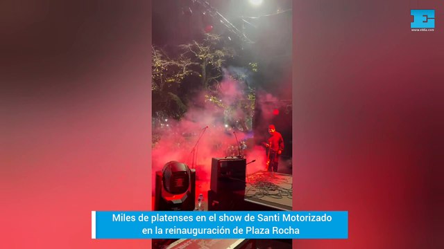 Miles de platenses en el show de Santi Motorizado en la nueva Plaza Rocha de La Plata