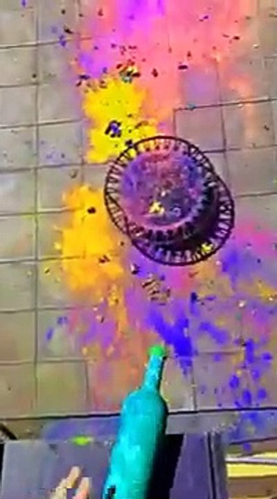 Throwing Bottle On Stairs | Crushing  crunchy & soft things | Glass bottle breaking