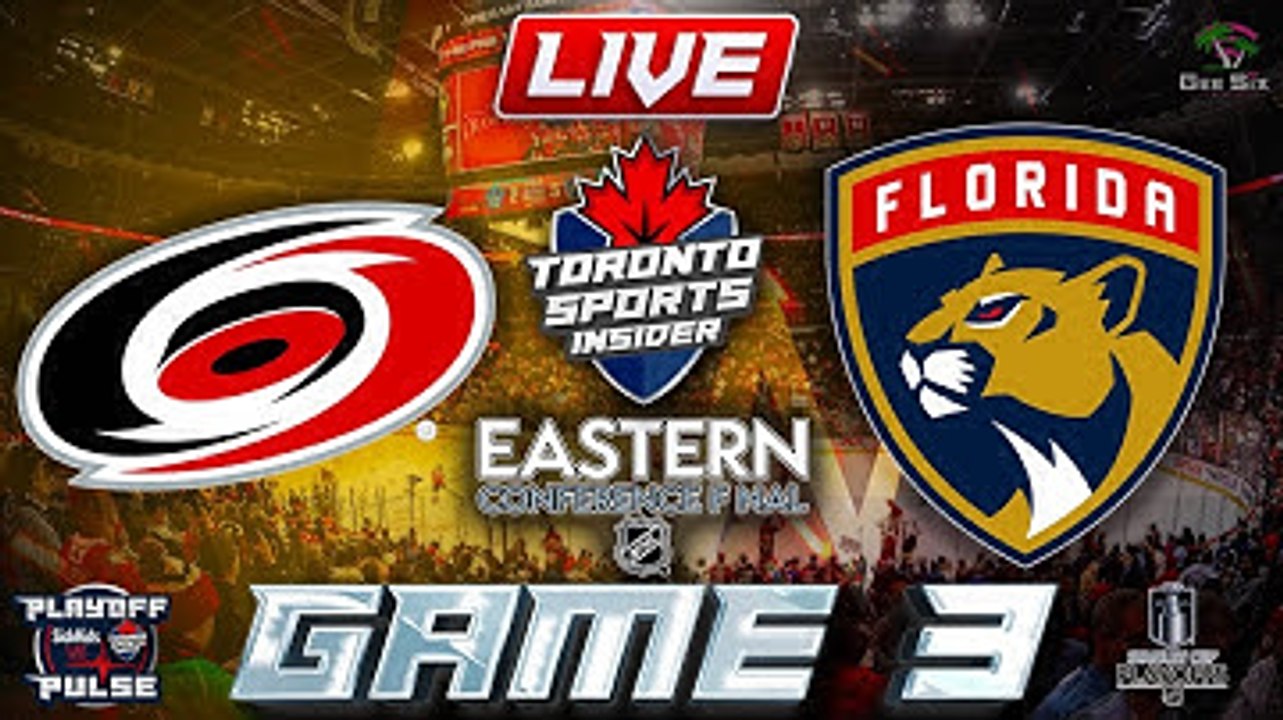 Carolina Hurricanes vs Florida Panthers Game 3 LIVE Stream Game Audio | NHL Playoffs Gamecast & Chat
