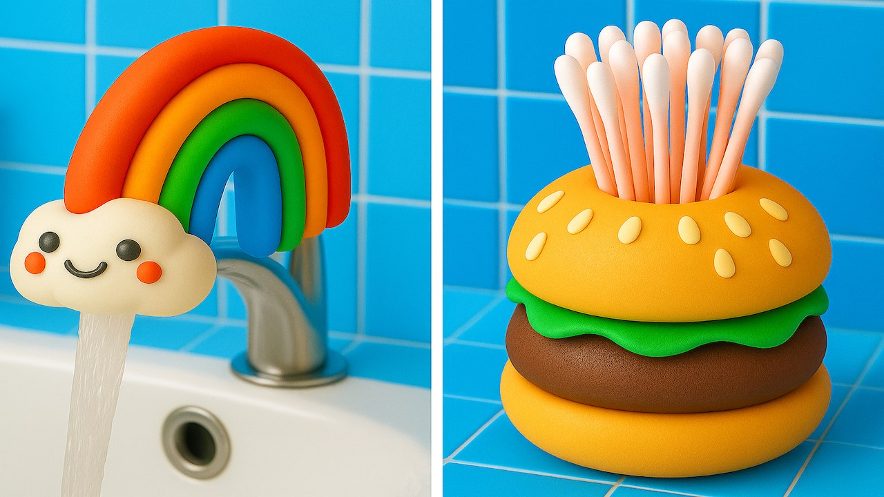 💕 MAKE RAINBOW CRAFTS WITH POLYMER CLAY! Fun & Easy DIY Ideas 🧁🌈