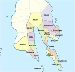Map of Southern Leyte Province. Peta Provinsi Leyte Selatan. Southern Leyte Province Map. Map of Province of Southern Leyte. Province of Southern Leyte Map. Mapa ng Lalawigan ng Timog Leyte. Mapa ng Timog Leyte. Peta Leyte Selatan. 南レイテ州の地図. 南莱特省地图