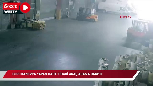 Başakşehir'de geri manevra yapan hafif ticari araç adama çarptı