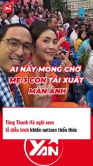 Tăng Thanh Hà đi xem diễu binh