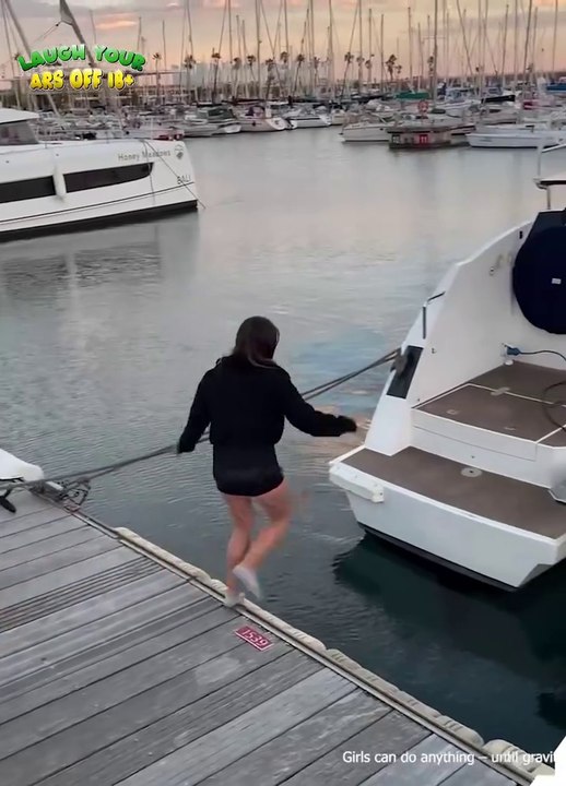 Girl Power… Until Gravity Shows Up 🤷‍♀️💥 She had it… until she didn’t