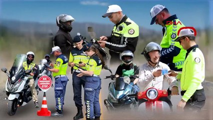 Kask takmayan 475 bin 976 motosiklet sürücüsüne işlem yapıldı