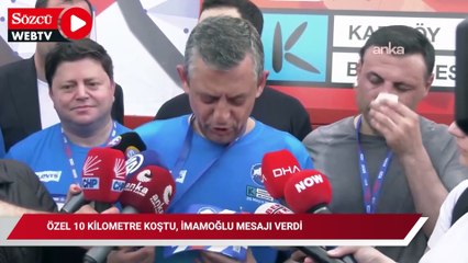 Özel 10 kilometre koştu, İmamoğlu mesajı verdi