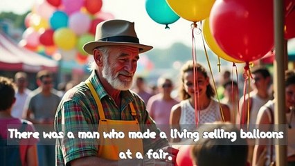 Story : There was a man who selling baloon at fair