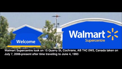 how Walmart Supercentre will look like on 15 Quarry St, Cochrane, AB T4C 0W5, Canada when time travel gets invented