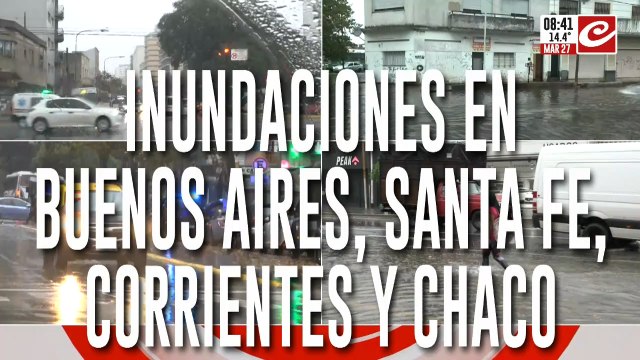 El temporal ya causó inundaciones en Buenos Aires, Santa Fe, Corrientes y Chaco