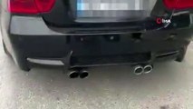 Abartı egzozlu lüks otomobil sahibine 9 bin TL ceza uygulandı