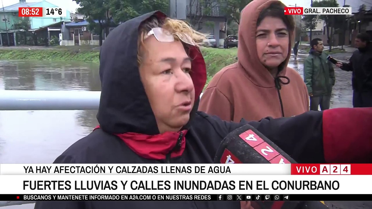 🔴 GRAL. PACHECO: FUERTES LLUVIAS Y CALLES INUNDADAS EN EL CONURBANO