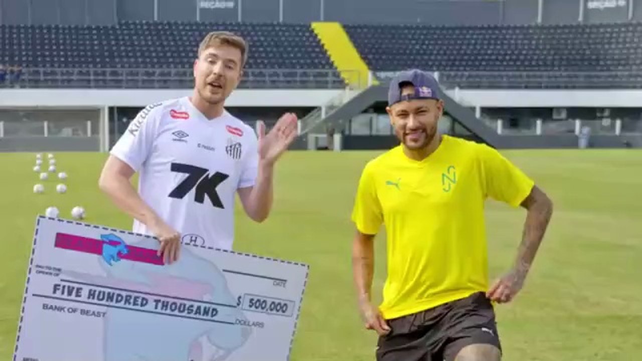 Beat Neymar and Win $500,000 in English | Mr Beast in English