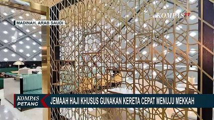 Perjalanan Jemaah Haji Khusus Naik Kereta Cepat Haramain menuju Makkah