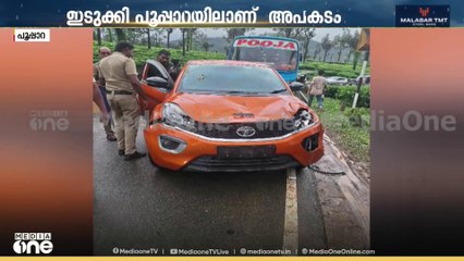 ഇടുക്കി പൂപ്പാറയിൽ ഓടിക്കൊണ്ടിരുന്ന കാറിന് മുകളിൽ മരംവീണു; തലനാരിഴയ്ക്ക് രക്ഷപെട്ട് വിനോദസഞ്ചാരികൾ