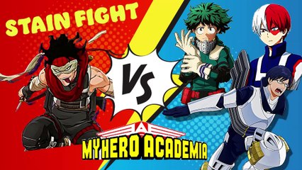 My Hero Academia - Stain vs Midoriya Todoroki and Tenya