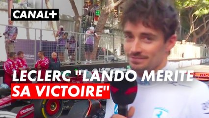 Leclerc "Lando mérite sa victoire" - Grand Prix de Monaco