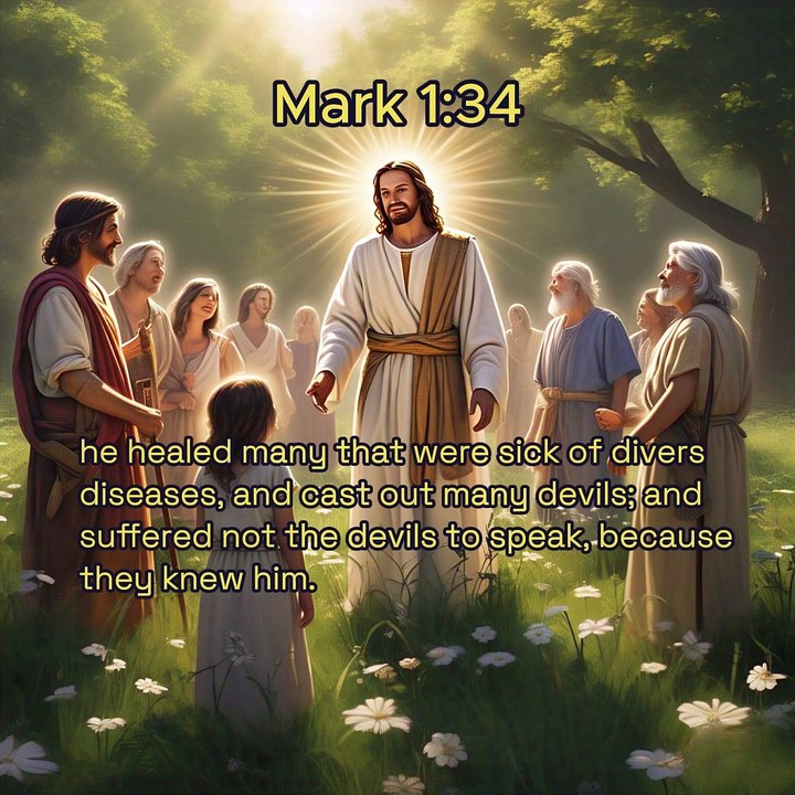 "Unstoppable Healing Power! Demons Trembled at His Name – Mark 1:34"