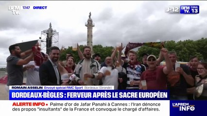 Bordeaux-Bègles: la ferveur continue à Bordeaux après le sacre européen en rugby