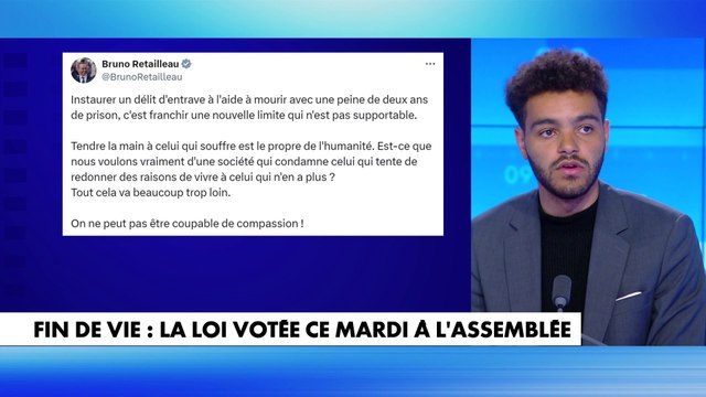 Matthieu Hocque s’interroge sur «le nombre de députés qui ont voté le texte» sur la fin de vie