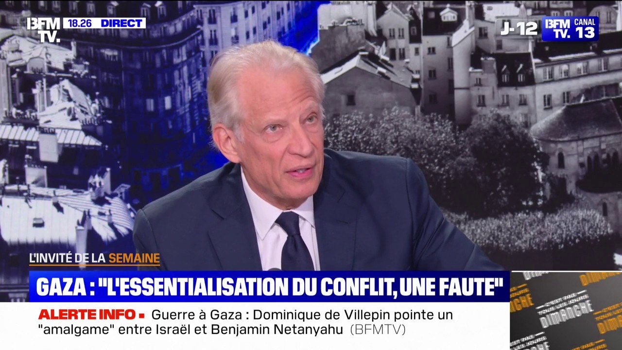 "La France fait ce qu'il faut", estime Dominique de Villepin à propos de la situation à Gaza
