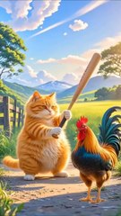 cute cat cook food 😋❤️