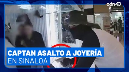 Captan asalto a joyería en centro comercial de Sinaloa