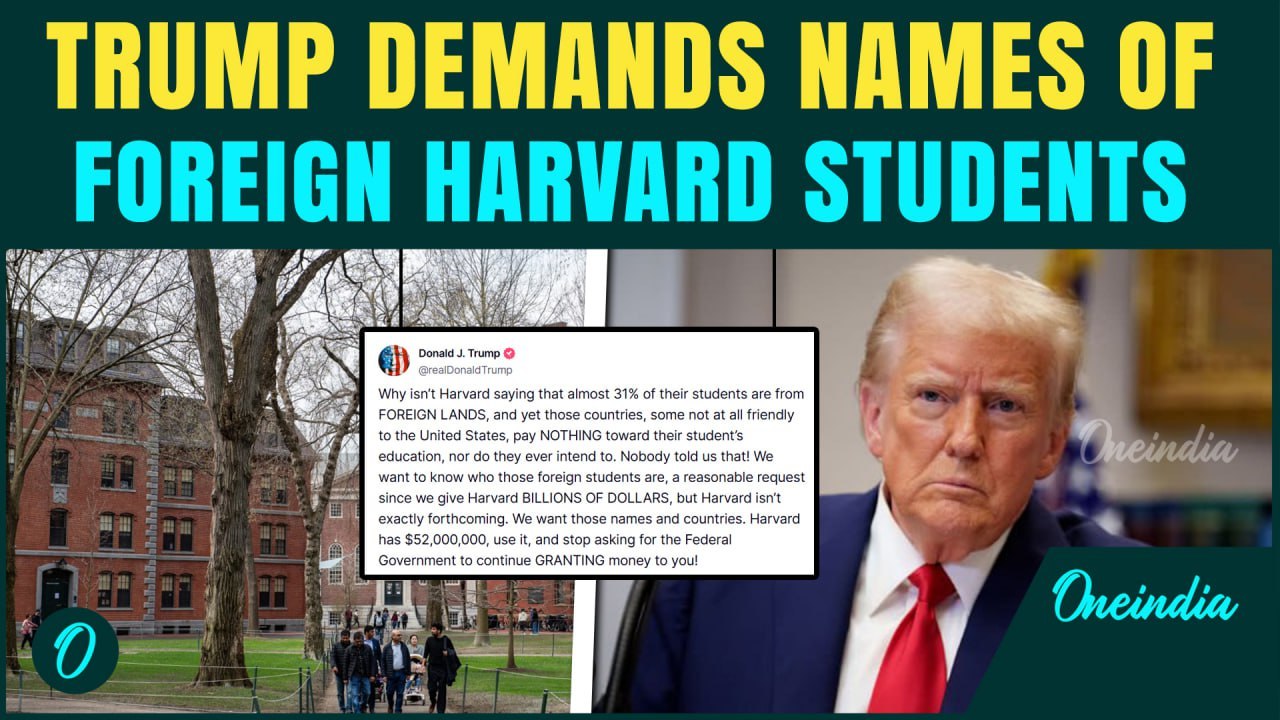 Trump Demands Names Of Foreign Harvard Students | Judge Blocks Visa Crackdown | Harvard