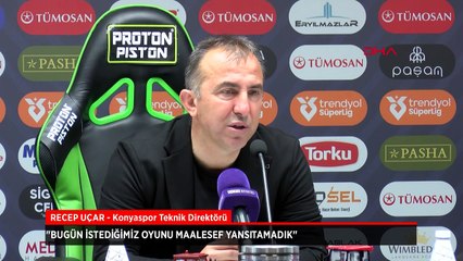 Recep Uçar'dan öz eleştiri: Bugün istediğimiz oyunu maalesef yansıtamadık