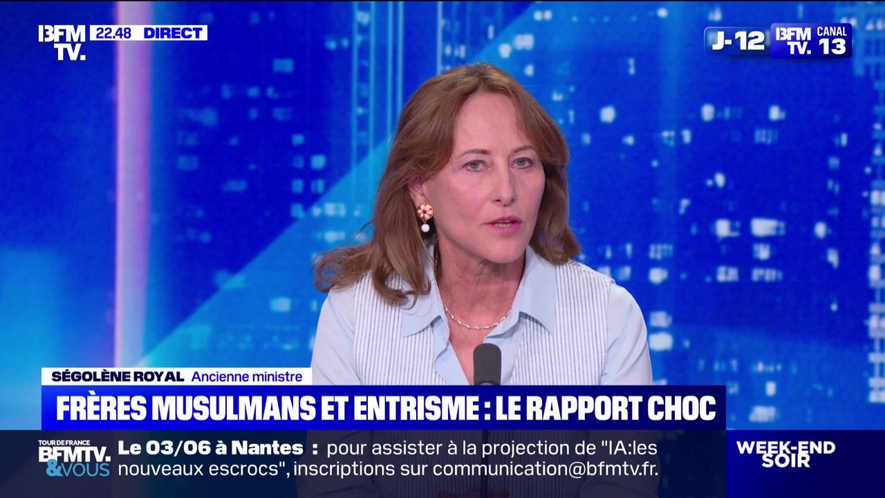 "Plus vous le criez sur les toits, plus vous stigmatisez une communauté", déclare Ségolène Royal à propos du rapport sur les Frères musulmans