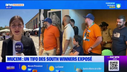 Marseille: un tifo des South Winners exposé au Mucem