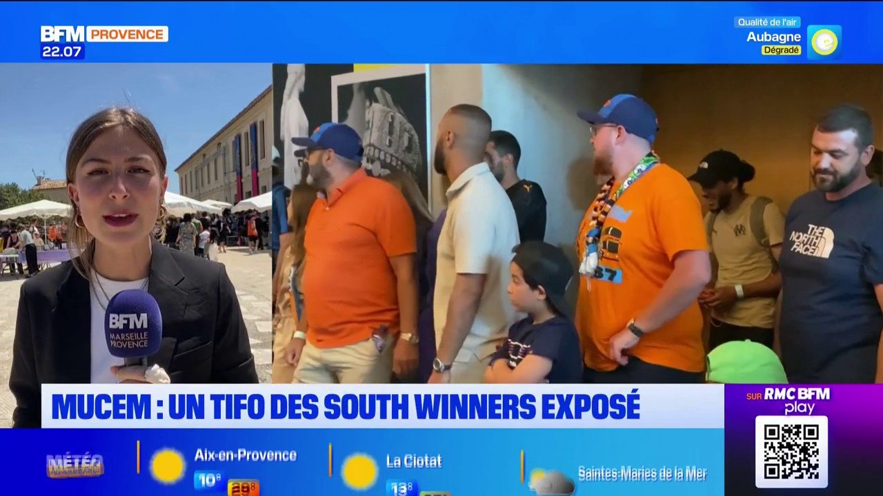 Marseille: un tifo des South Winners exposé au Mucem