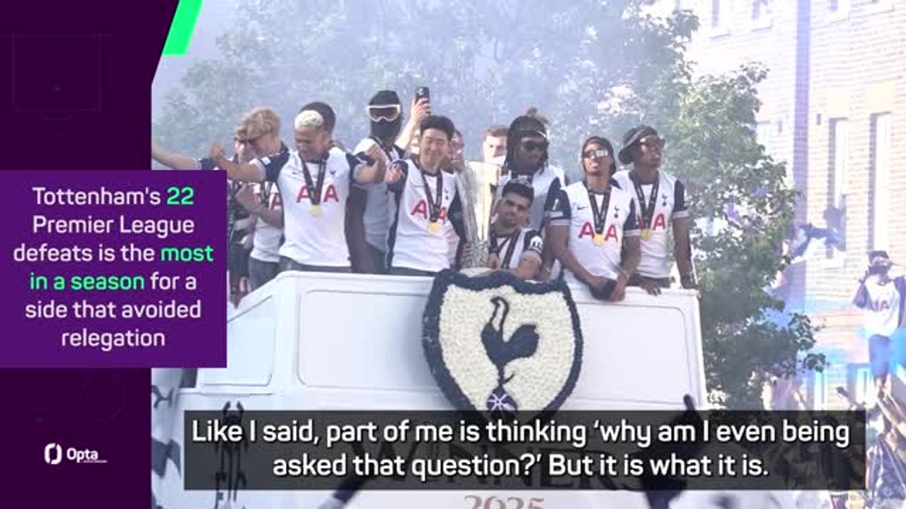 Postecoglou tired of fronting up on future questions as Spurs season ends