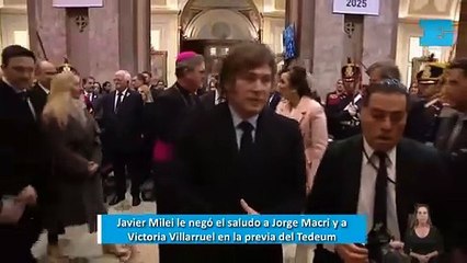Javier Milei le negó el saludo a Jorge Macri y a Victoria Villarruel en la previa del Tedeum