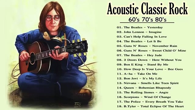 Acoustic Classic Rock 60s 70s 80s - Classic Rock Greatest Hits Playlist - Rock love song nonstop