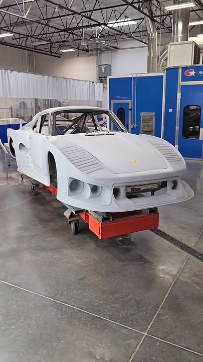 Porsche 935 Big Body Tribute On a Celette frame machine getting some TLC.
