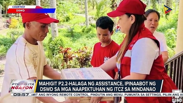 Mahigit P2.2-halaga ng assistance, ipinaabot ng DSWD sa mga naapektuhan ng ITCZ sa Mindanao