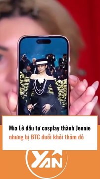 Mia Lê đầu tư cosply thành Jenie nhưng bị đuổi khỏi thảm đỏ