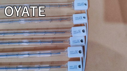 Half White Plated Heating Tube 480mm 1000w 2000w 3000w IR Heat Lamp for Preheating