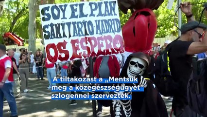 Több tízezren tüntettek Madridban az egészségügyért